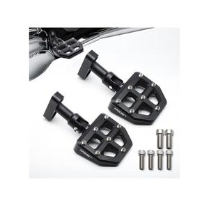 MZS Motorcycle Passenger Floorboards Foot Pegs CNC Black Harley Touring Models